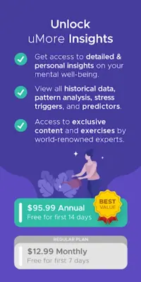 uMore - mental health tracker android App screenshot 3
